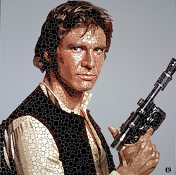 Han Solo by Paul Normansell - Original sized 28x28 inches. Available from Whitewall Galleries