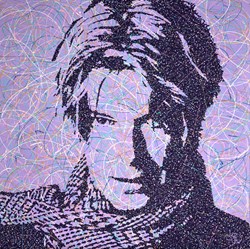 Bowie by Jim Dowie - Original Painting on Box Canvas sized 40x40 inches. Available from Whitewall Galleries