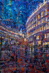 Shining Regent Street by Antonio Sannino - Original Painting on Aluminium sized 39x59 inches. Available from Whitewall Galleries