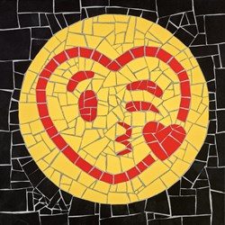 Love Heart by David Arnott - Original Mosaic sized 12x12 inches. Available from Whitewall Galleries
