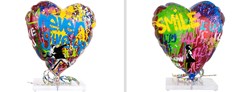 Balloon Heart by Mr. Brainwash - Mixed Media Sculpture sized 16x17 inches. Available from Whitewall Galleries