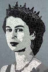 Queen Elizabeth II by David Arnott - Original Mosaic sized 25x36 inches. Available from Whitewall Galleries
