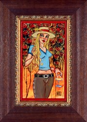 Will He Buy Me Flowers? by Todd White - Original Painting on Board sized 8x14 inches. Available from Whitewall Galleries