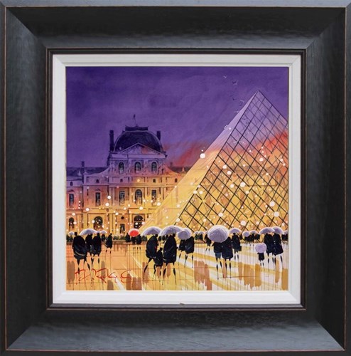 Paris Pyramid by Peter J Rodgers - Framed Original Painting on Paper