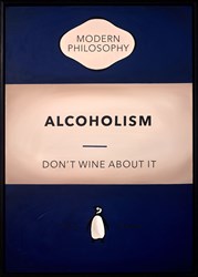 Alcoholism (Dark Blue) by The Connor Brothers - Original Painting on Box Canvas sized 28x40 inches. Available from Whitewall Galleries