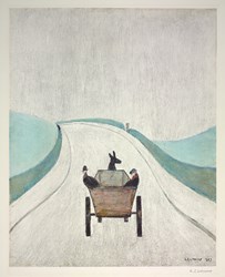 The Cart by L.S. Lowry - Offset lithograph sized 16x20 inches. Available from Whitewall Galleries