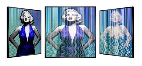 Marilyn in Blue by Patrick Rubinstein - Kinetic Original on Board