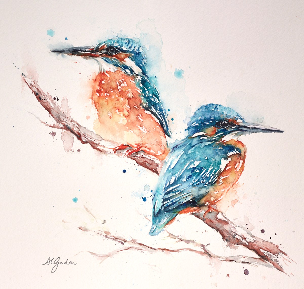 Tiny Lovers - Kingfisher Pair