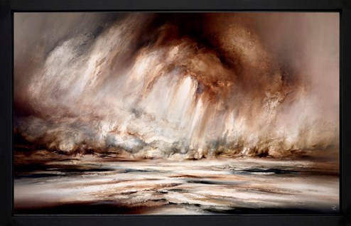 Mystery Lands by Chris and Steve Rocks - Framed Original Painting on Box Canvas