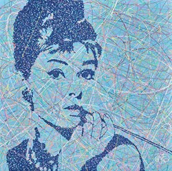 Audrey VI by Jim Dowie - Original Painting on Box Canvas sized 30x30 inches. Available from Whitewall Galleries