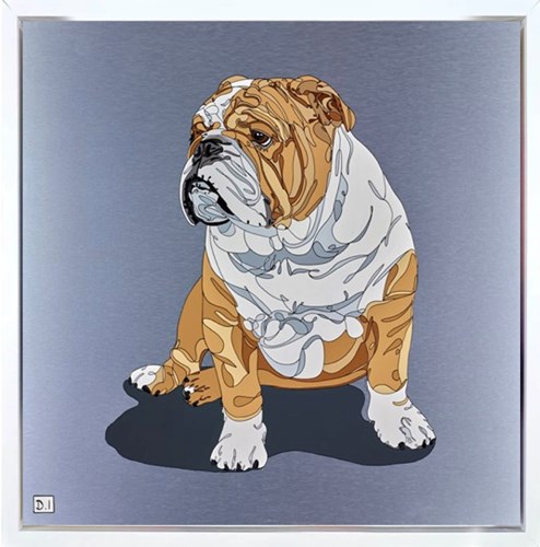 Bulldog IV by Dylan Izaak - Framed Original Painting on Aluminium