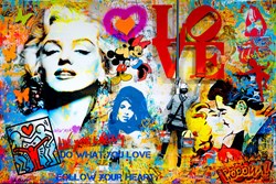 Work of Love by Uri Dushy - Mixed Media on Aluminium sized 59x39 inches. Available from Whitewall Galleries