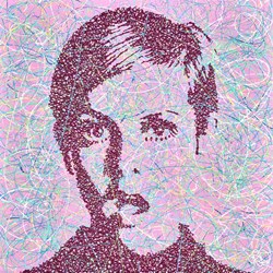 Twiggy by Jim Dowie - Original Painting on Box Canvas sized 30x30 inches. Available from Whitewall Galleries