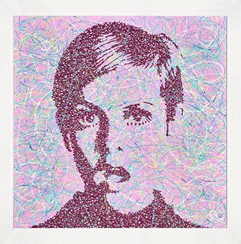 Twiggy by Jim Dowie - Framed Original Painting on Box Canvas