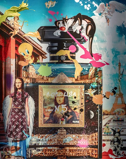 Coco Lisa by Diederik Van Apple - Mixed Media on Aluminium