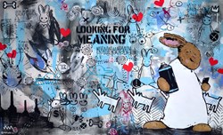 Looking for Meaning by Harry Bunce - Original Painting on Board sized 36x60 inches. Available from Whitewall Galleries