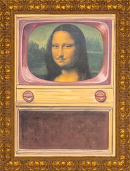 Channel 4 by Mr. Brainwash - Original Painting, Canvas on Board sized 20x28 inches. Available from Whitewall Galleries