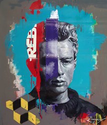James Dean III by Zinsky - Original Painting on Stretched Canvas sized 32x37 inches. Available from Whitewall Galleries