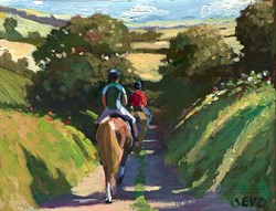 Picturesque Countryside by Sherree Valentine Daines - Original Painting on Board sized 14x12 inches. Available from Whitewall Galleries