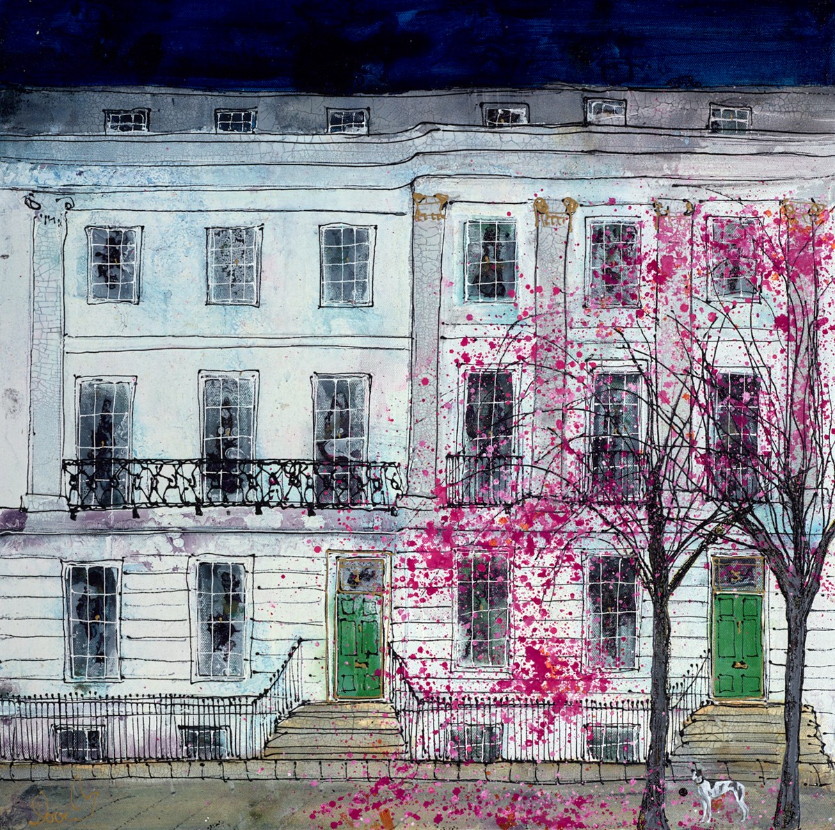 Greyhound in Blossom