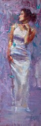 Whispers of Intrigue by Henry Asencio - Original Painting on Board sized 16x48 inches. Available from Whitewall Galleries