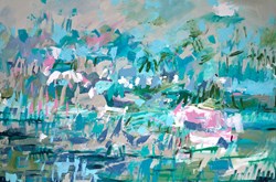 What we Have Found by Lou Sheldon - Original Painting on Box Canvas sized 59x39 inches. Available from Whitewall Galleries
