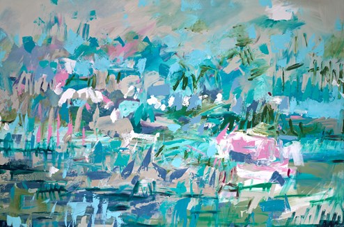 What we Have Found by Lou Sheldon - Original Painting on Box Canvas