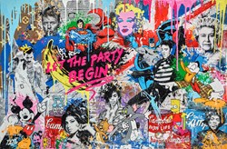 Party by Yuvi - Original Painting on Stretched Canvas sized 47x31 inches. Available from Whitewall Galleries