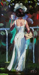 Race Day Glamour by Sherree Valentine Daines - Original Painting on Board sized 8x14 inches. Available from Whitewall Galleries