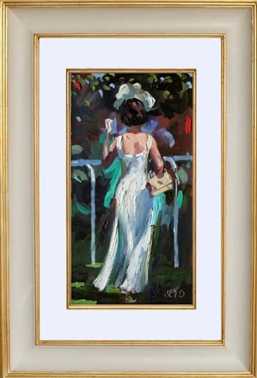 Race Day Glamour by Sherree Valentine Daines - Framed Original Painting on Board