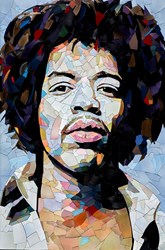 Jimi Hendrix II by Ed Chapman - Original Mosaic sized 28x41 inches. Available from Whitewall Galleries