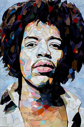 Jimi Hendrix II by Ed Chapman - Original Mosaic