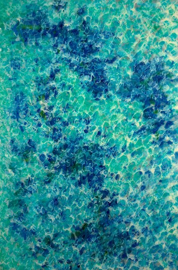 Deep Blue Shining Sea by Antonio Sannino - Original Painting on Aluminium