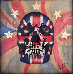 United Skull by Dom Pattinson - Original Painting on Box Canvas sized 54x54 inches. Available from Whitewall Galleries