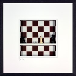 Check Mate by Mr Kuu - Mixed Media Original sized 20x20 inches. Available from Whitewall Galleries