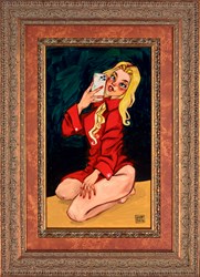Caught Red Handed by Todd White - Original Painting on Board sized 12x21 inches. Available from Whitewall Galleries