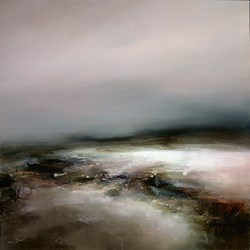 Frozen Shallows by Neil Nelson - Original Painting on Box Canvas sized 39x39 inches. Available from Whitewall Galleries
