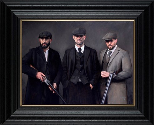 The Cruxton Brothers by Vincent Kamp - Framed Original Painting on Box Canvas