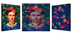 Floral Frida by Patrick Rubinstein - Kinetic Original on Board sized 45x45 inches. Available from Whitewall Galleries