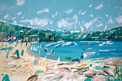 Saturday by the Bay by Lou Sheldon - Original Painting on Box Canvas sized 59x39 inches. Available from Whitewall Galleries