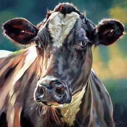 Butter Cup by Debbie Boon - Original Painting on Box Canvas sized 35x35 inches. Available from Whitewall Galleries