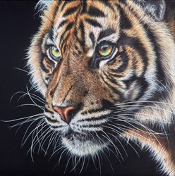 Locked In by Gina Hawkshaw - Original Painting on Stretched Canvas sized 24x24 inches. Available from Whitewall Galleries