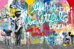 With All My Love by Mr. Brainwash - Original Mixed Media on Paper sized 36x24 inches. Available from Whitewall Galleries