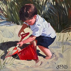 Skillfull Manoevres by Sherree Valentine Daines - Original Painting on Board sized 8x8 inches. Available from Whitewall Galleries