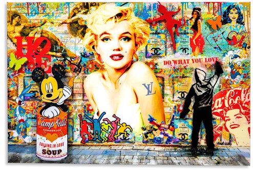 Do What You Love V by Uri Dushy - Mixed Media on Aluminium