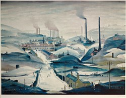 Industrial Panorama, 1972 by L.S. Lowry - Offset lithograph on wove paper sized 31x24 inches. Available from Whitewall Galleries