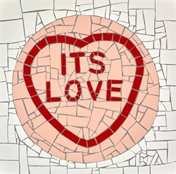It's Love by David Arnott - Original Mosaic sized 12x12 inches. Available from Whitewall Galleries