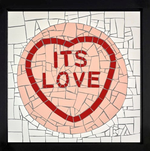 It's Love by David Arnott - Framed Original Mosaic