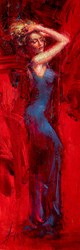 Elegance Finds Her by Henry Asencio - Original Painting on Board sized 12x36 inches. Available from Whitewall Galleries