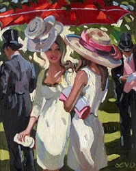 Ascot Beauties by Sherree Valentine Daines - Original Painting on Board sized 9x11 inches. Available from Whitewall Galleries